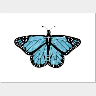 Blue Butterfly Posters and Art